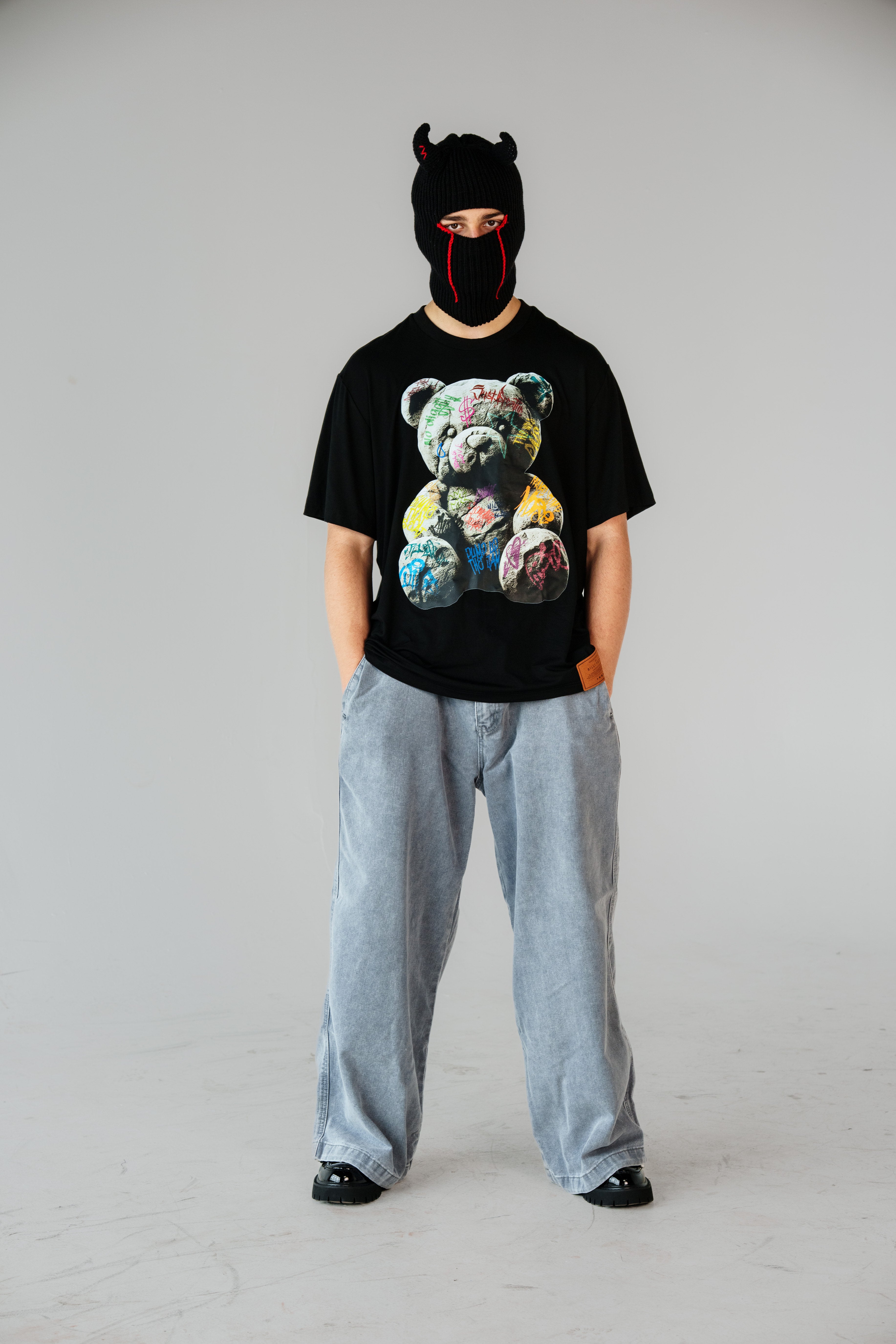 Bear Hug Drop Shoulder Tee - Bamboo Graphic T-Shirt | BilliYacht